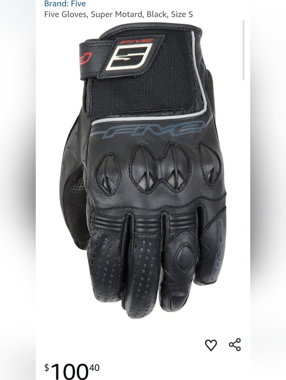 Black Motorcycle Gloves with Knuckle Armor